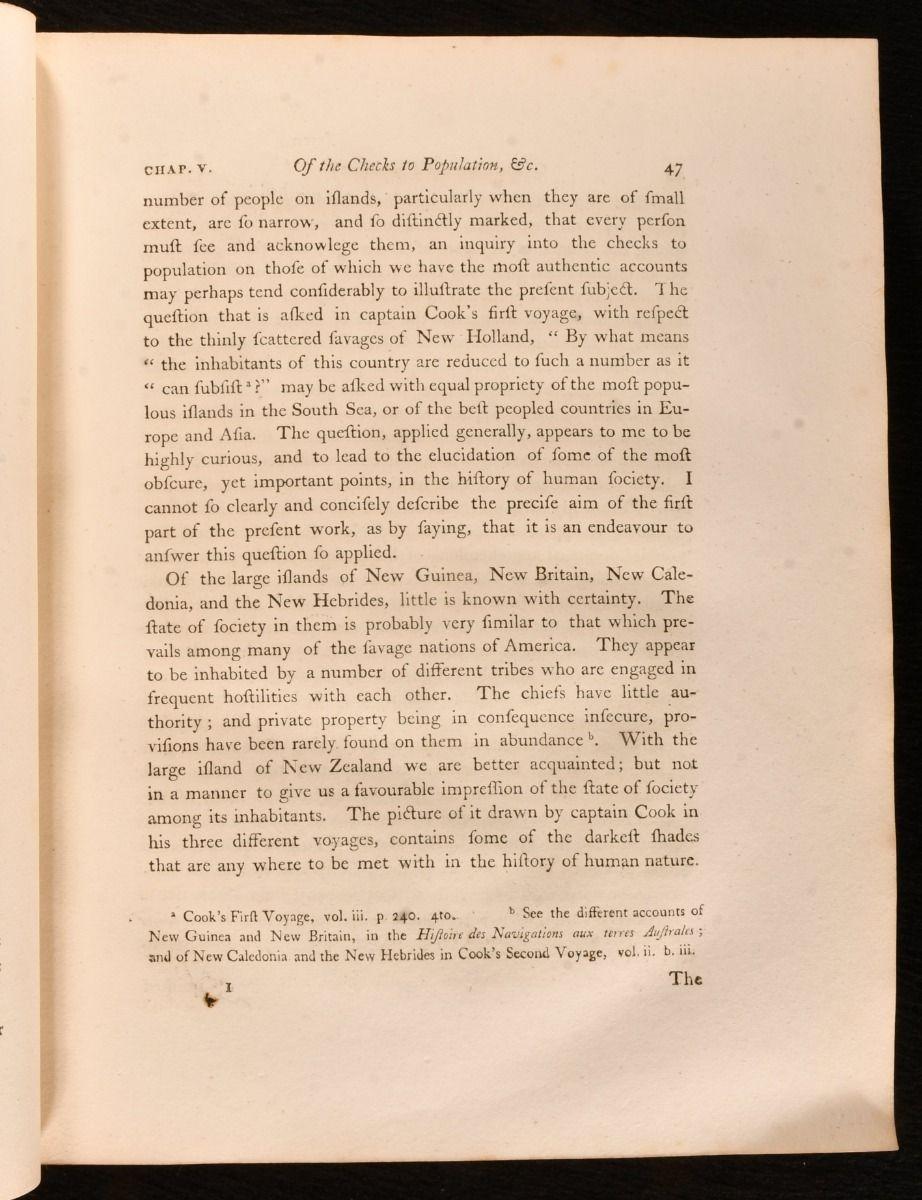 1803 An Essay on the Principle of Population or, a View of its Past and Present In Good Condition For Sale In Bath, GB