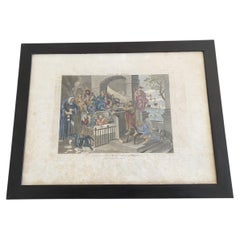 1803 Colorful Print on Paper by William Hogarth Hand-Crafted, United Kingdom