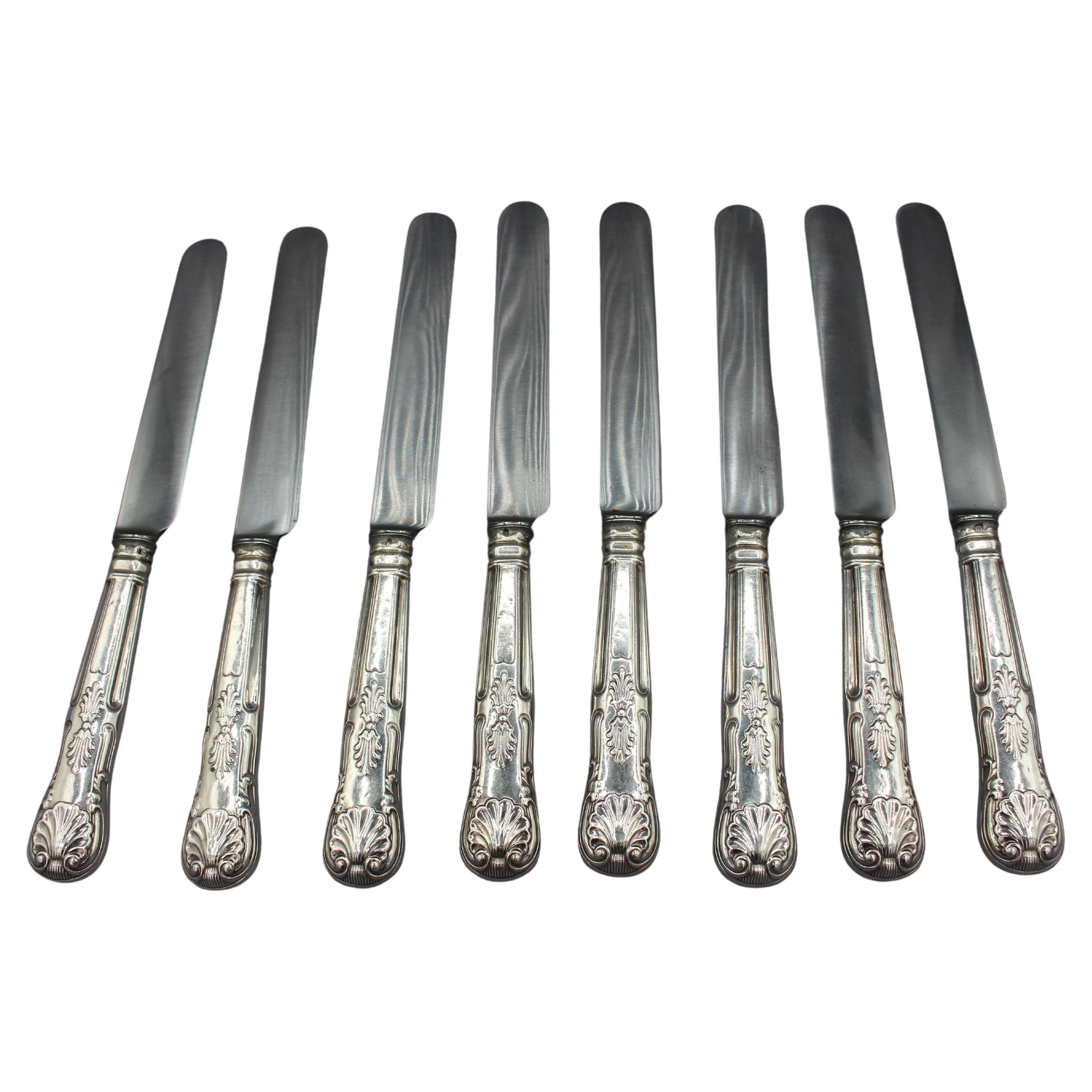 1803 Set of 8 King's Pattern Dinner Knives