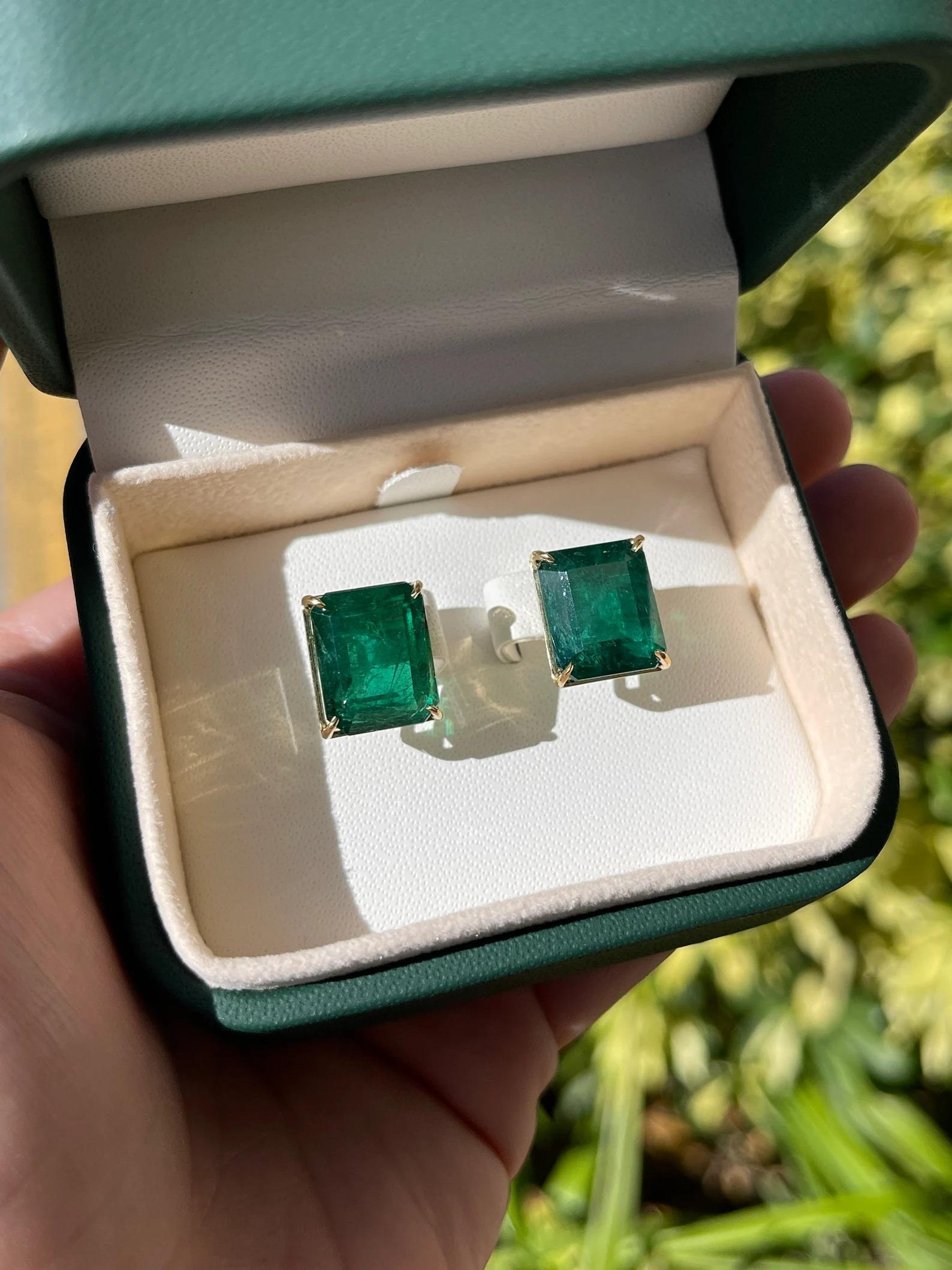 dark emerald earrings
