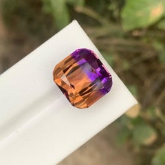 18.05 Carat Natural Loose Ametrine Cushion Shape Bolivian Gem