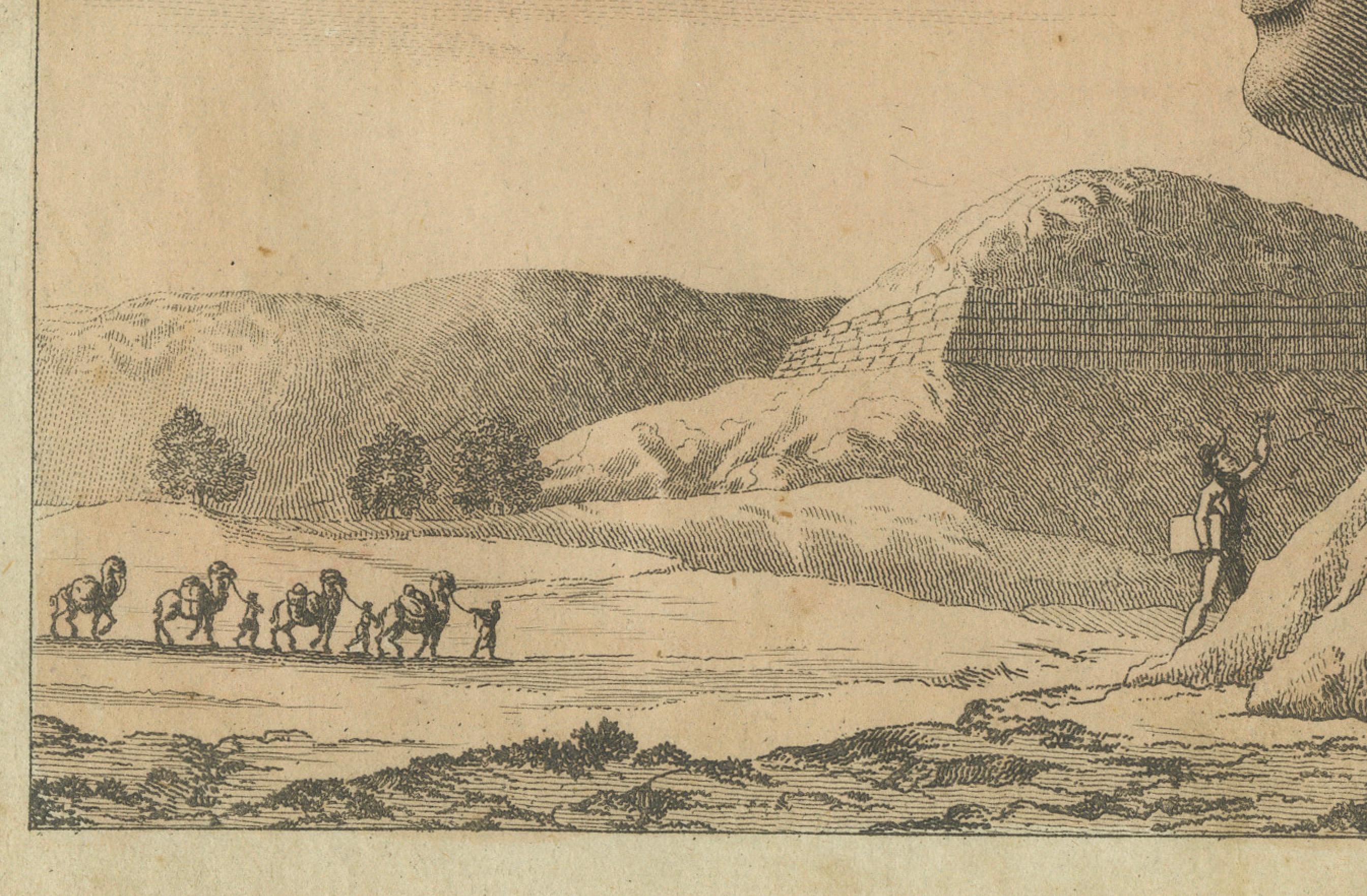 1805 Handkolorierte Gravur ägyptischer Monumente aus Bertuchs „Bilderbuch“ (Graviert) im Angebot
