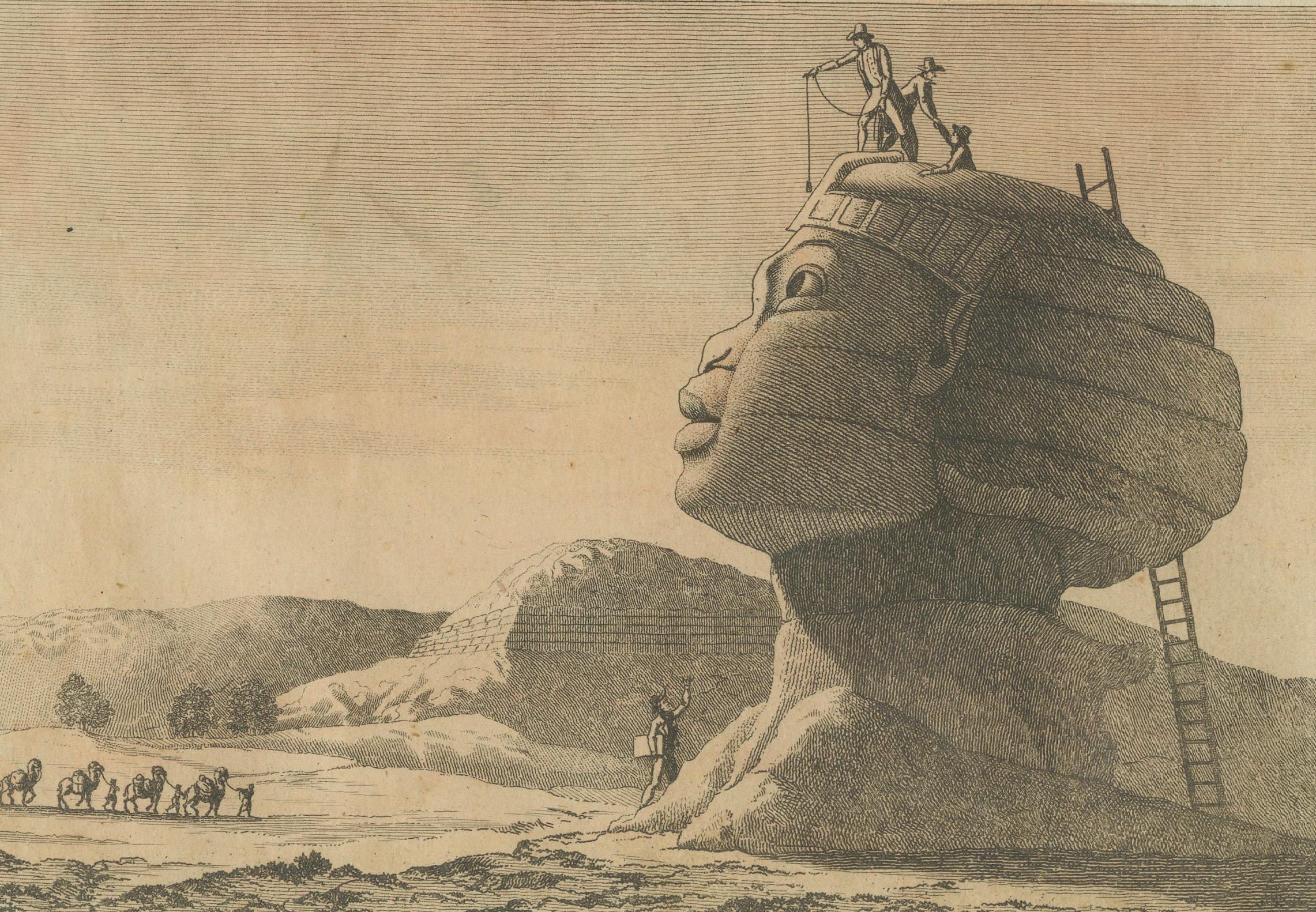 1805 Handkolorierte Gravur ägyptischer Monumente aus Bertuchs „Bilderbuch“ (Papier) im Angebot