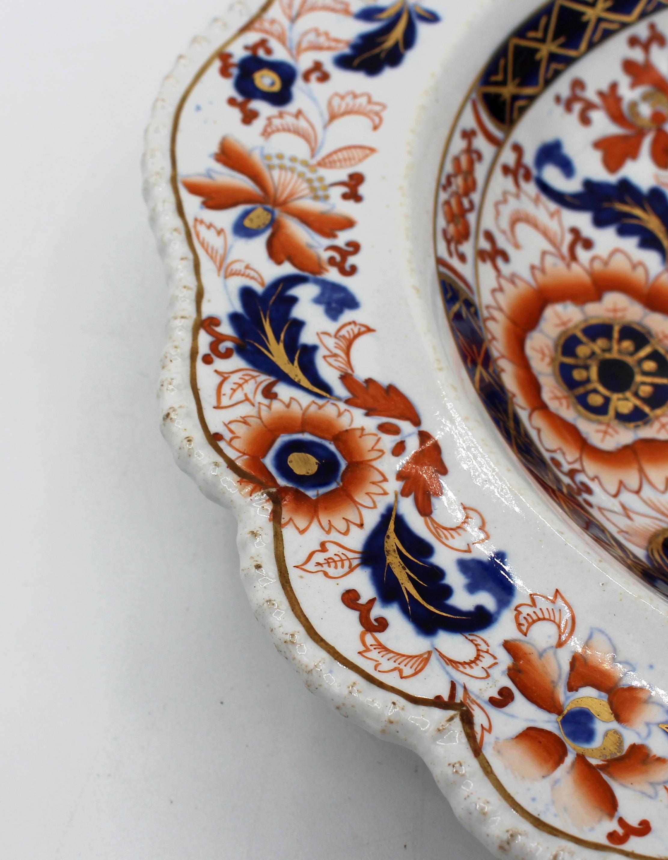 1806-1822 Pair of Soup Plates by Hicks & Meigh, England In Good Condition In Chapel Hill, NC