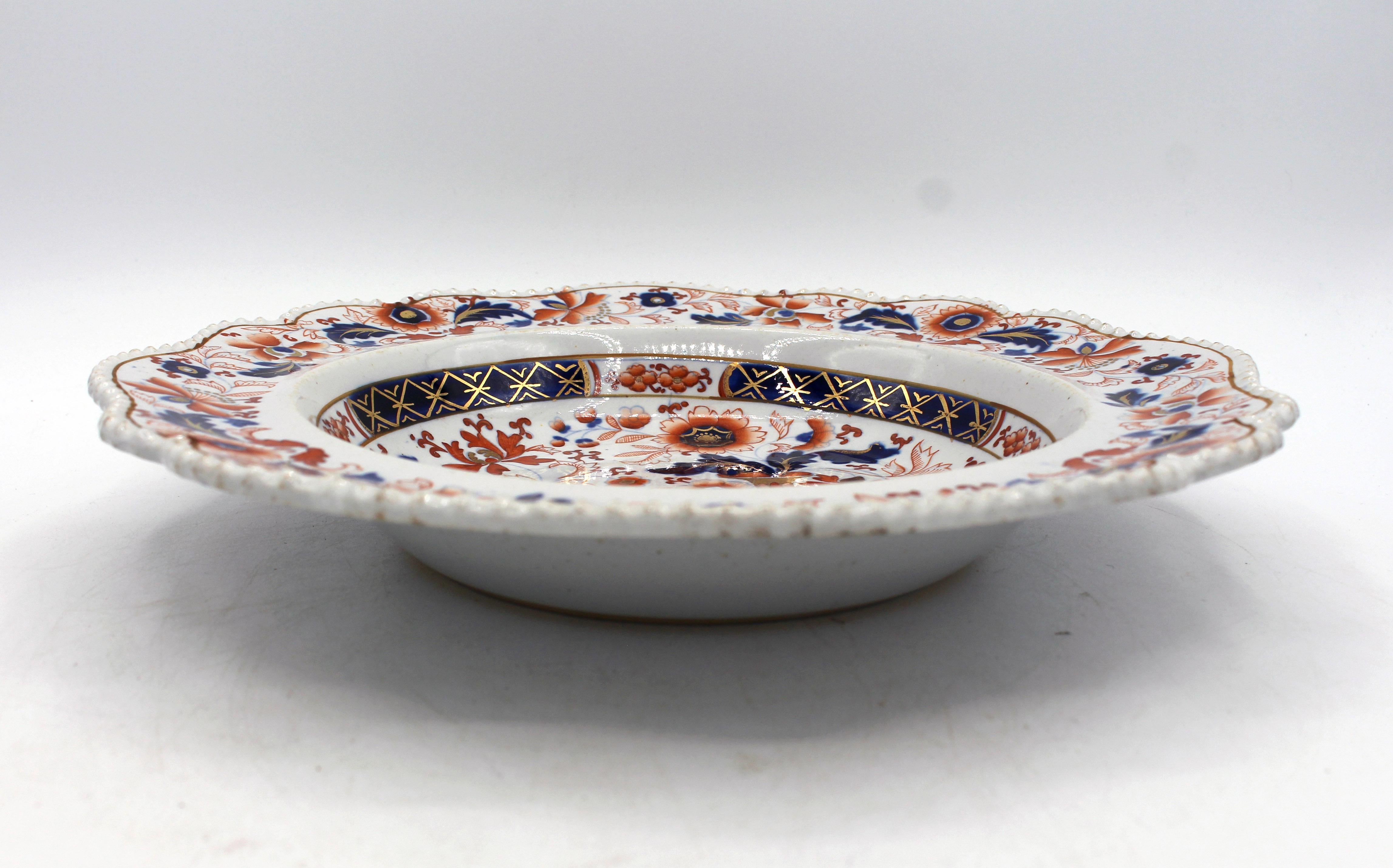 Ceramic 1806-1822 Pair of Soup Plates by Hicks & Meigh, England