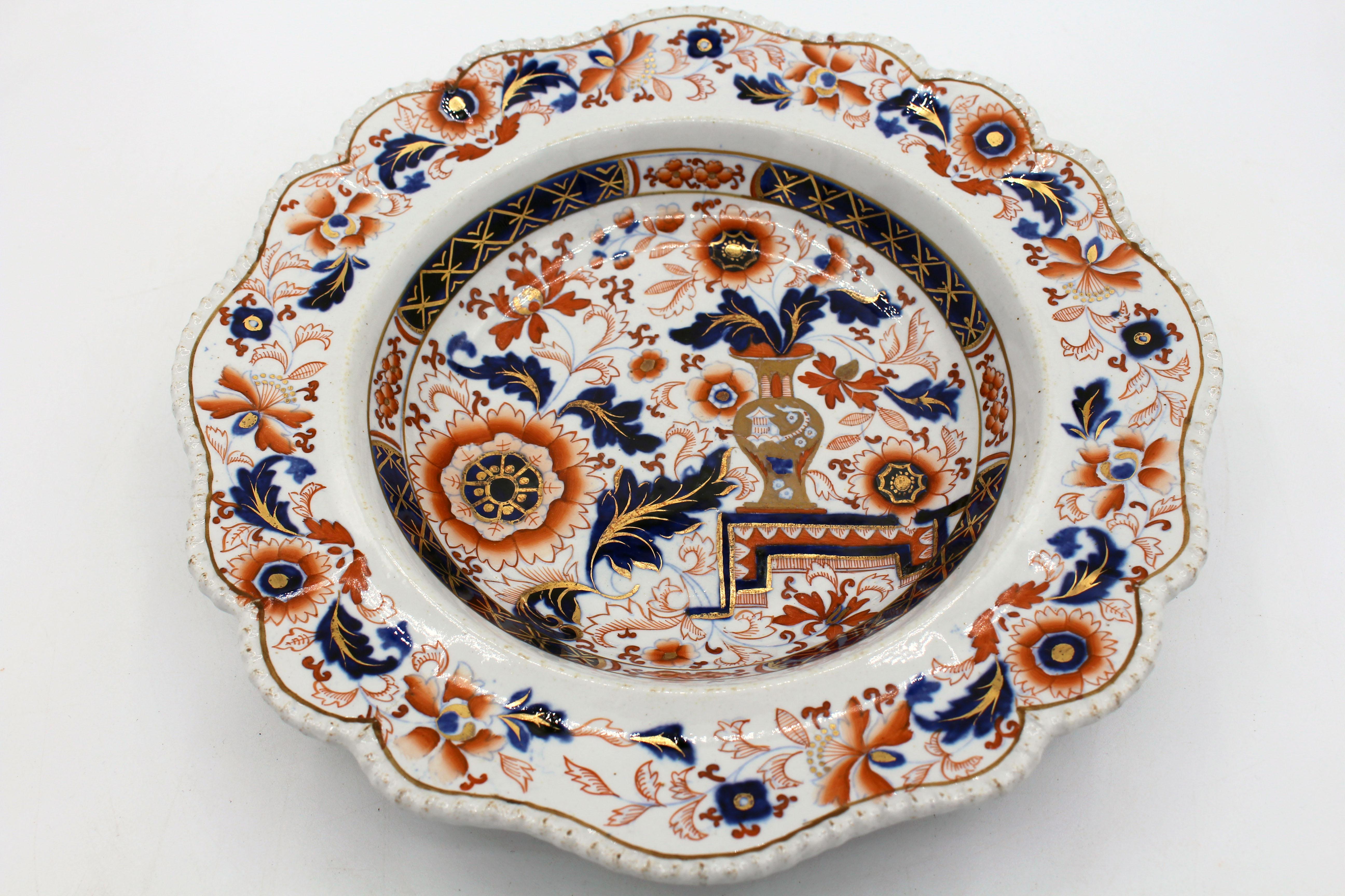 1806-1822 Pair of Soup Plates by Hicks & Meigh, England 1