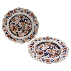 Paire d'assiettes à soupe de Hicks & Meigh, Angleterre, 1806-1822