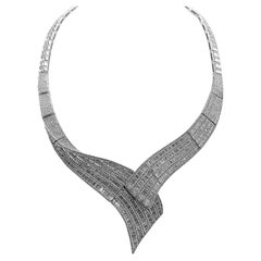 18.06 Carat Diamond White Gold Necklace