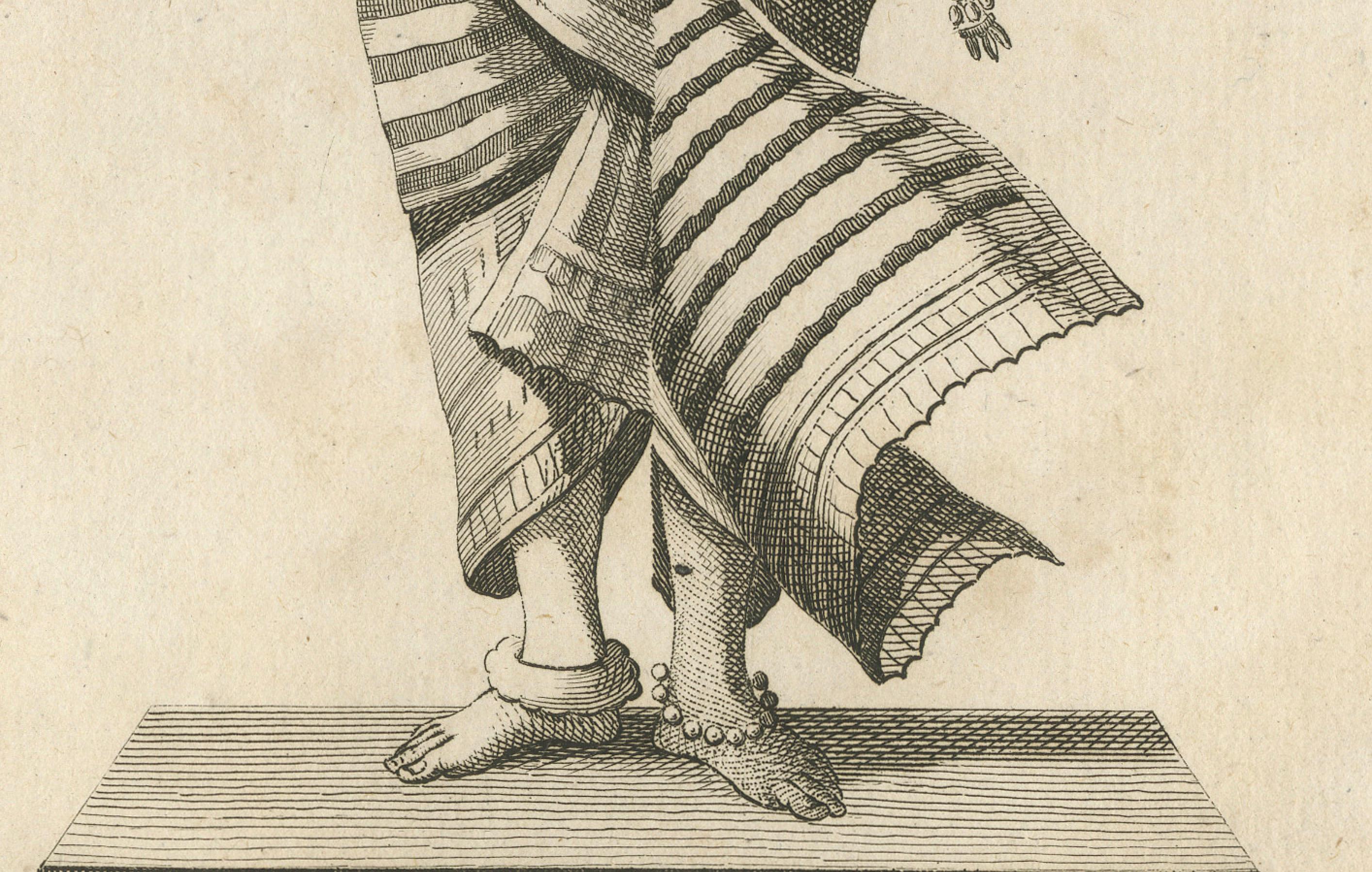 1806 Engraving: Chiven as Ardhanarishvara, Divine Union in Hindu Mythology In Good Condition For Sale In Langweer, NL