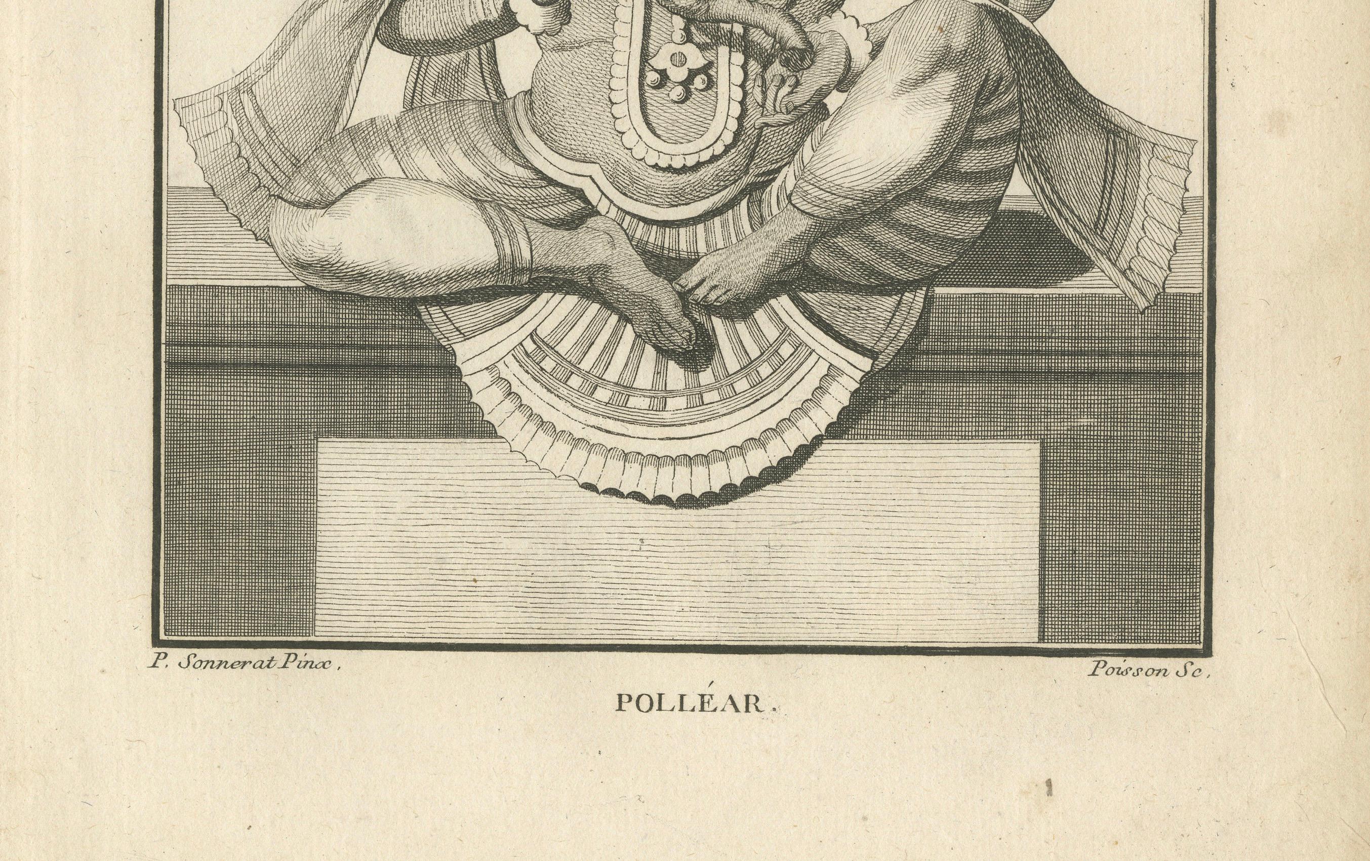 Engraved 1806 Engraving: Ganesha as Pollear, Wisdom Deity in Hindu Mythology For Sale