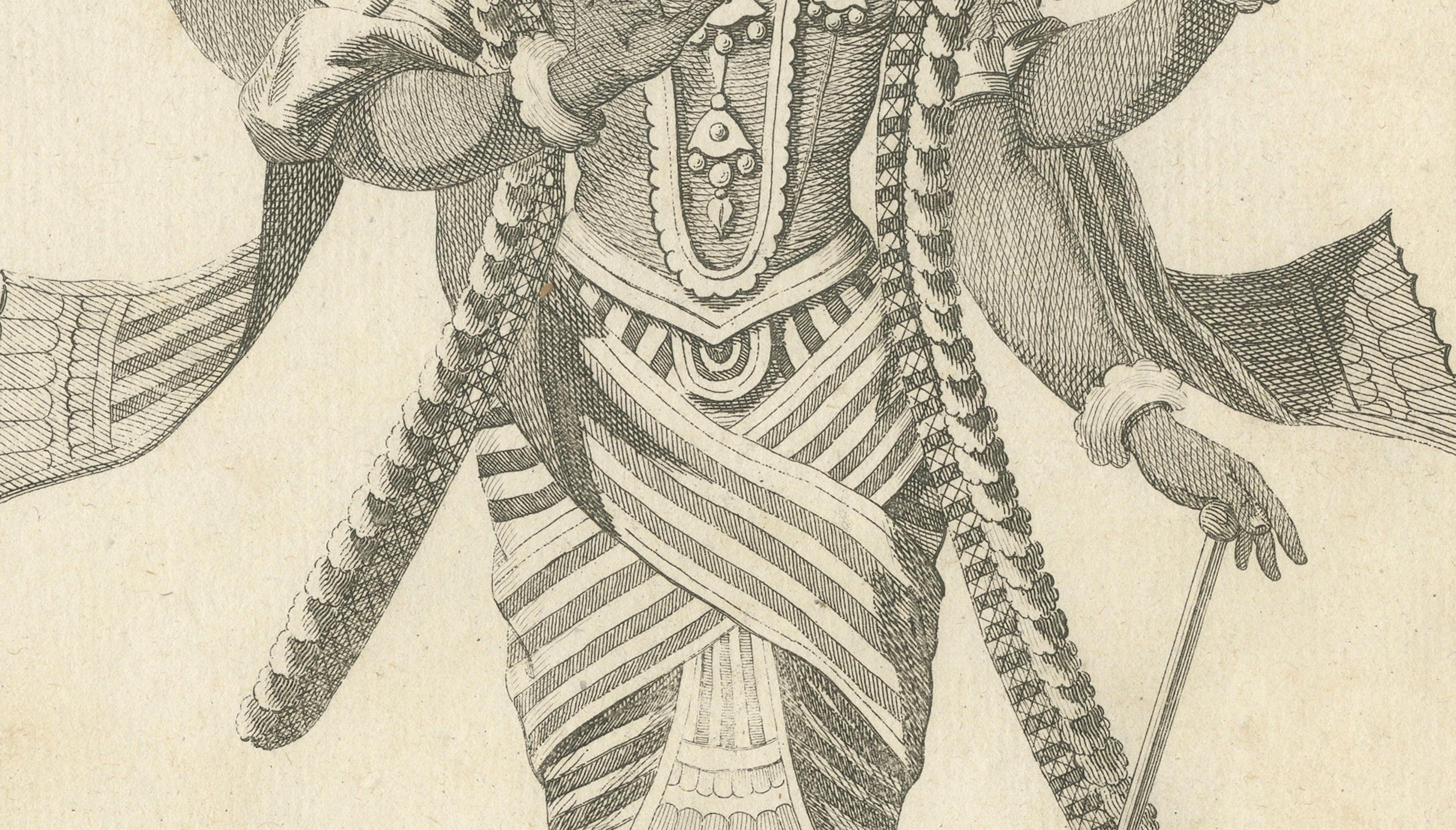 Grabado de 1806: La divina majestad de Visnú en la iconografía hindú Papel en venta
