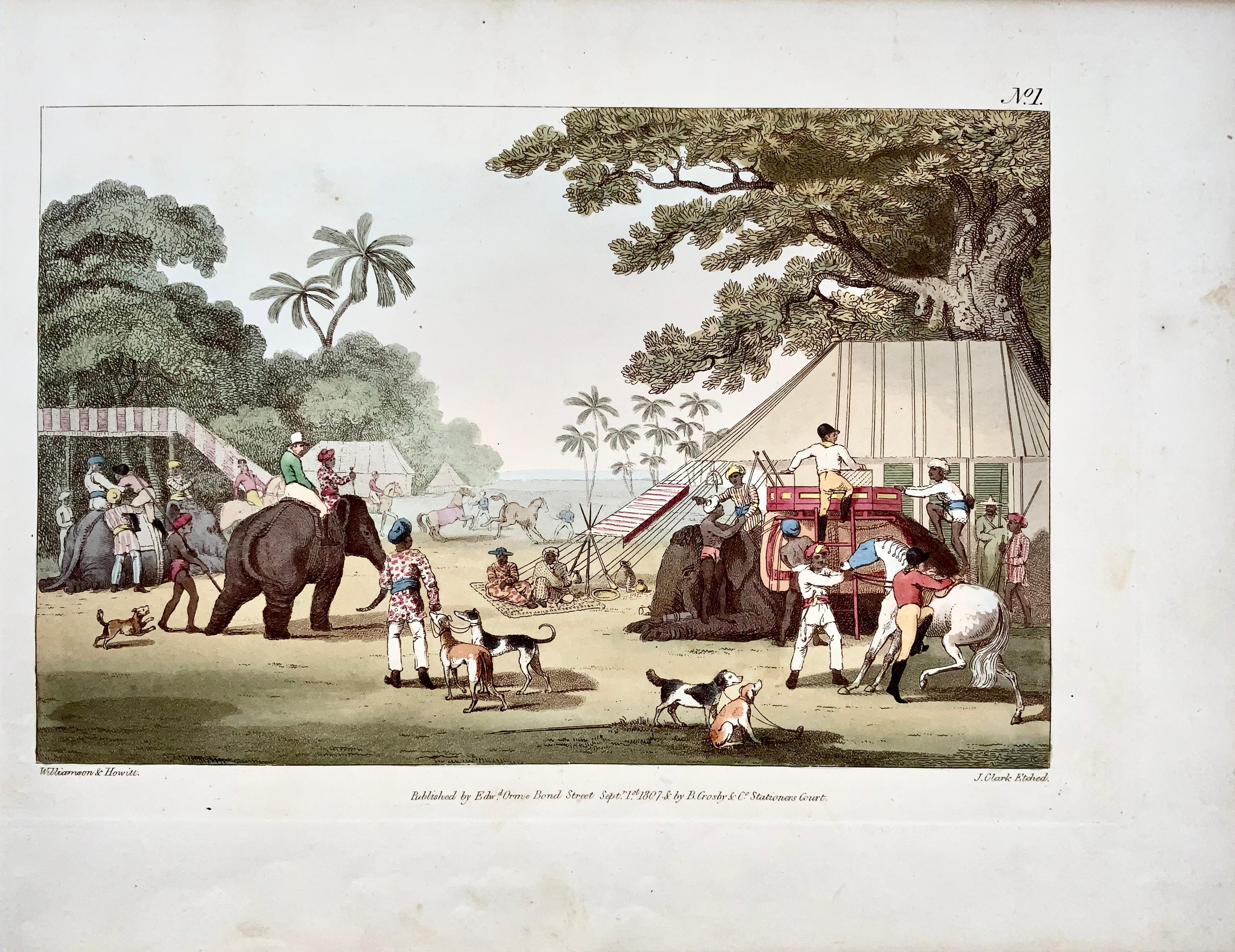 Thomas Williamson (1758-1817) and Samuel Howitt (1765-1822)

Preparing for a Tiger Hunt

From: Oriental Field Sports being a complete, detailed, and accurate description of the wild sports of the East and exhibiting, in a novel and interesting