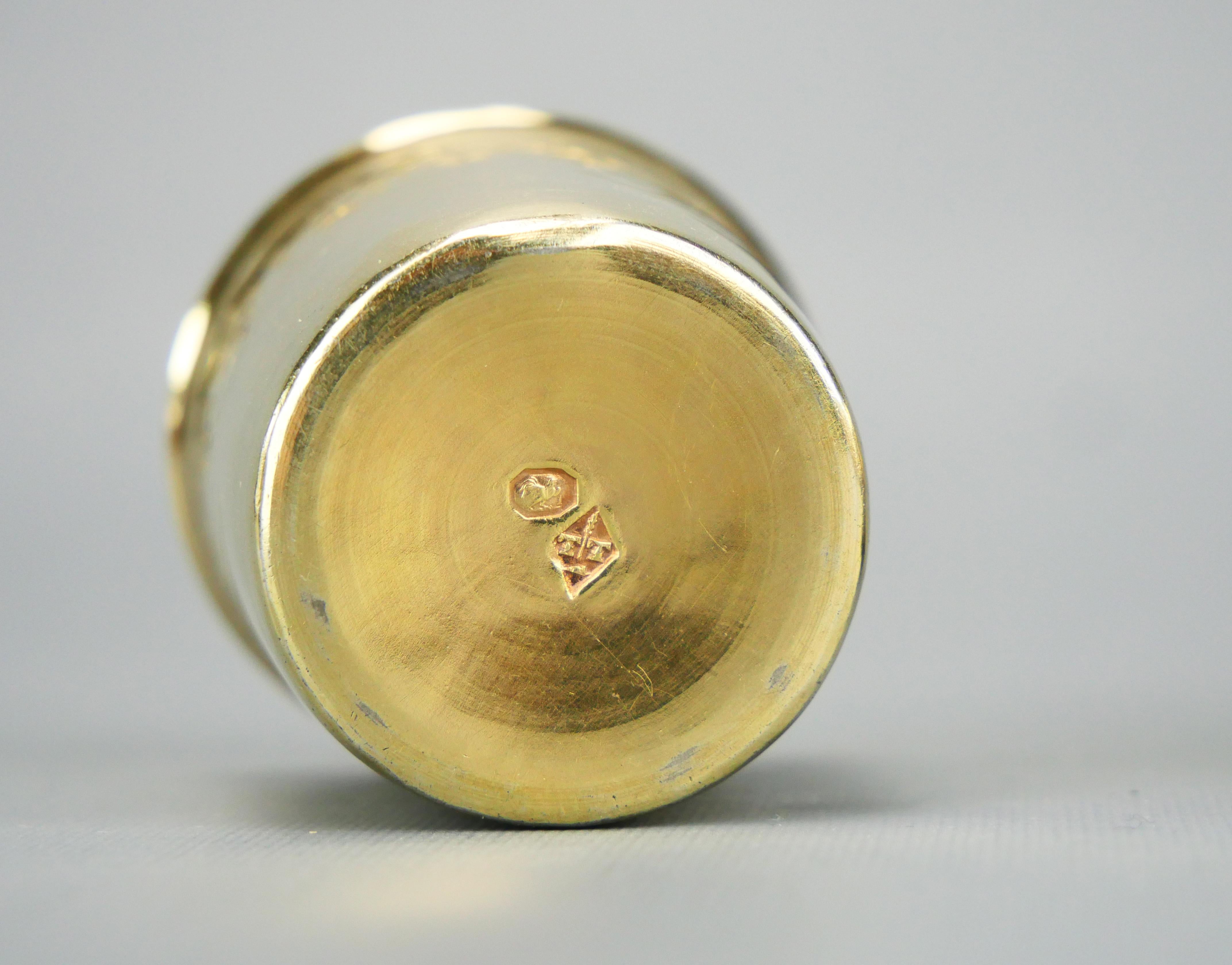 1809 - 1819 Tre bicchieri francesi Paris Shots Jiggers in argento massiccio dorato 911 / 61g in vendita 3