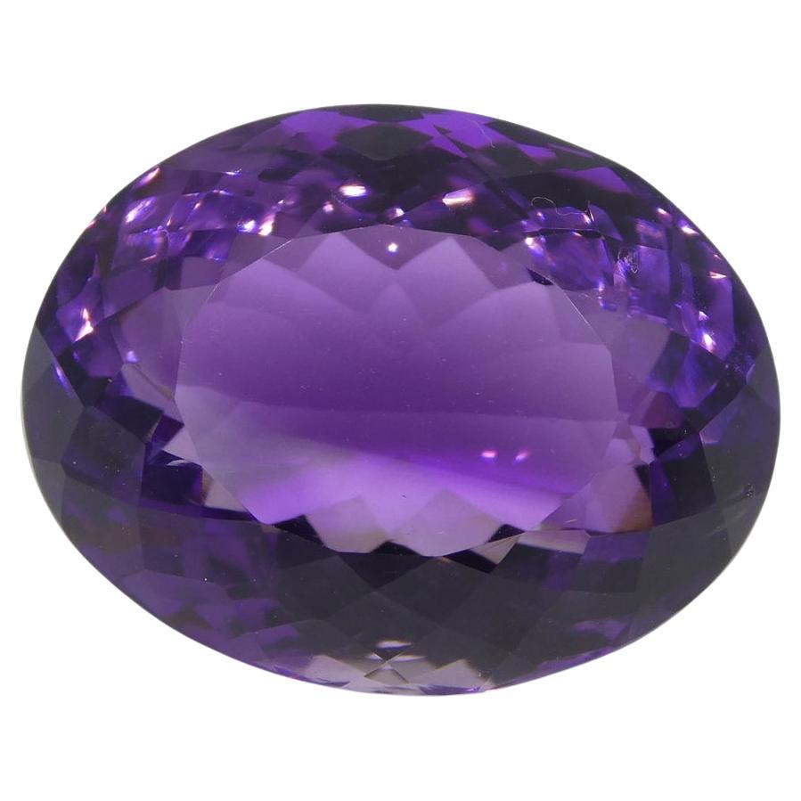 18.09 ct Oval Amethyst For Sale