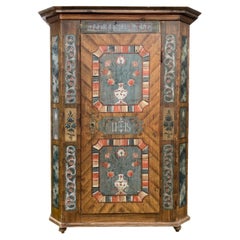 1809 Floral Painted European Cabinet
