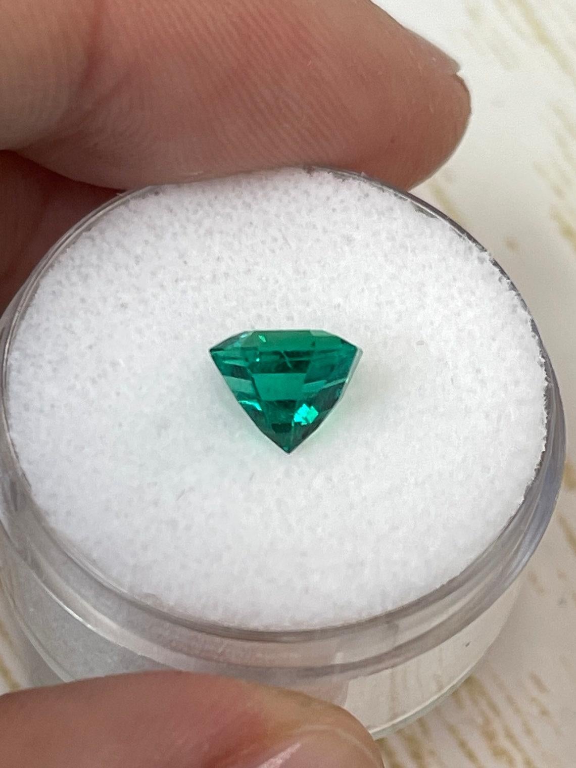Femenino o masculino 1,80ct AAA+ Muzo Verde Asscher Cut Gema Colombiana 7,3x7,3 Genuina Piedra de Nacimiento de Mayo en venta