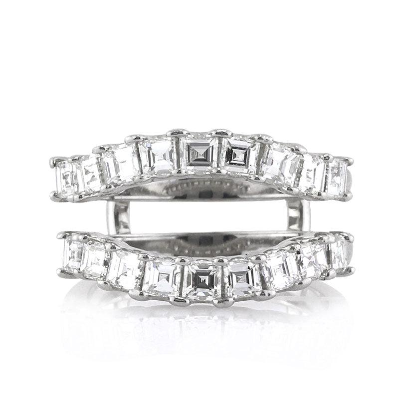 1.80ct Asscher Cut Diamond Wedding Ring Jacket For Sale