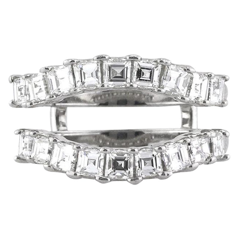 1.80ct Asscher Cut Diamante Anillo de boda Chaqueta en venta