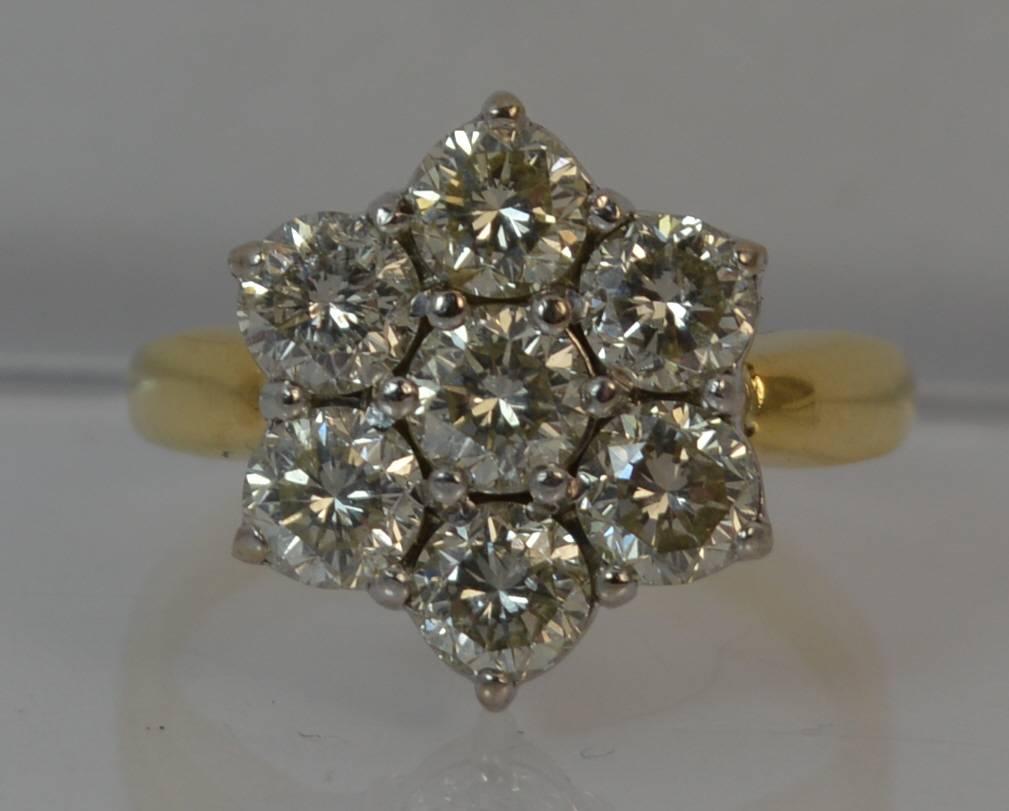 Diamond 18 Carat Gold Daisy Cluster Ring 4