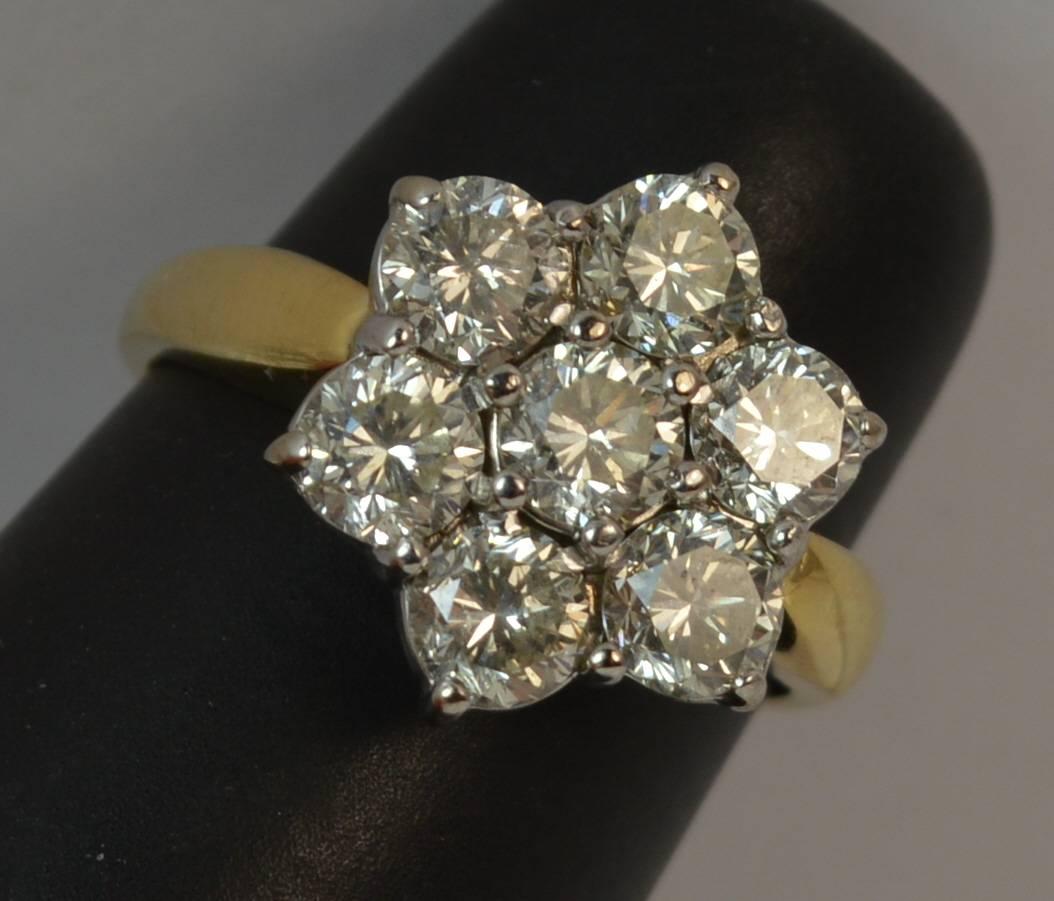 Diamond 18 Carat Gold Daisy Cluster Ring 6