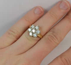 Diamond 18 Carat Gold Daisy Cluster Ring