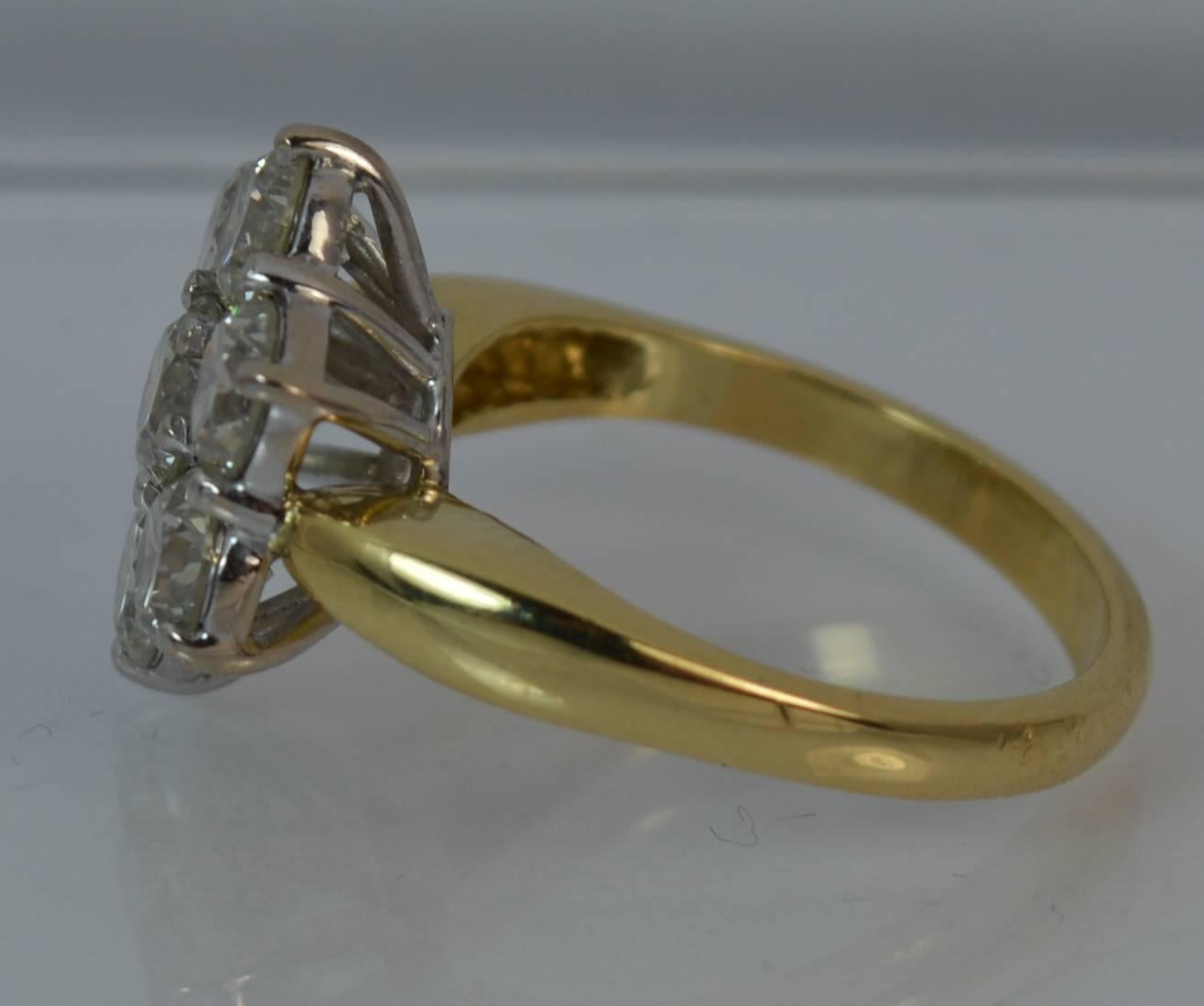 Women's Diamond 18 Carat Gold Daisy Cluster Ring