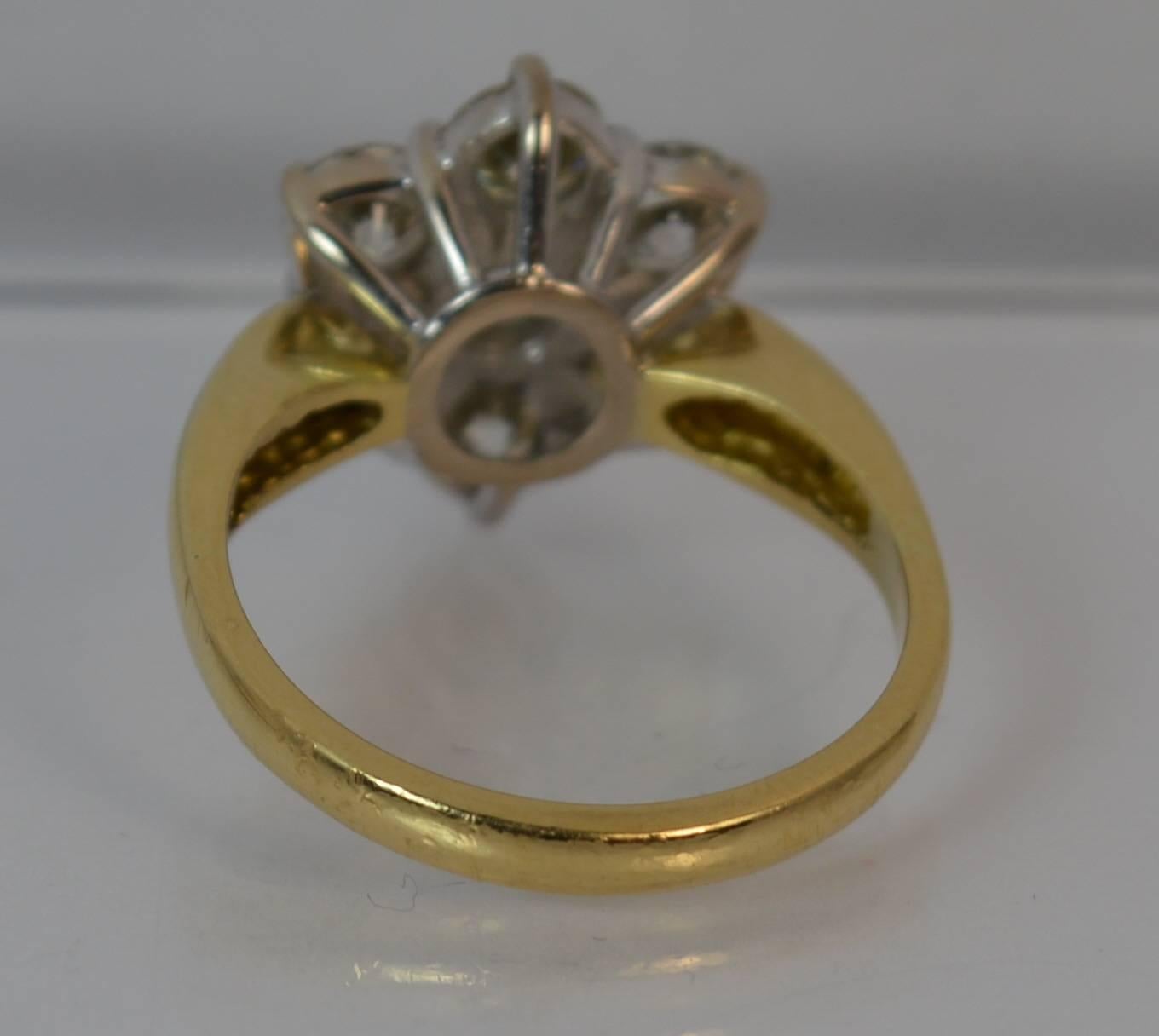 Diamond 18 Carat Gold Daisy Cluster Ring 1