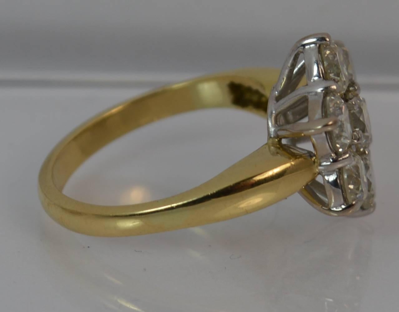 Diamond 18 Carat Gold Daisy Cluster Ring 2
