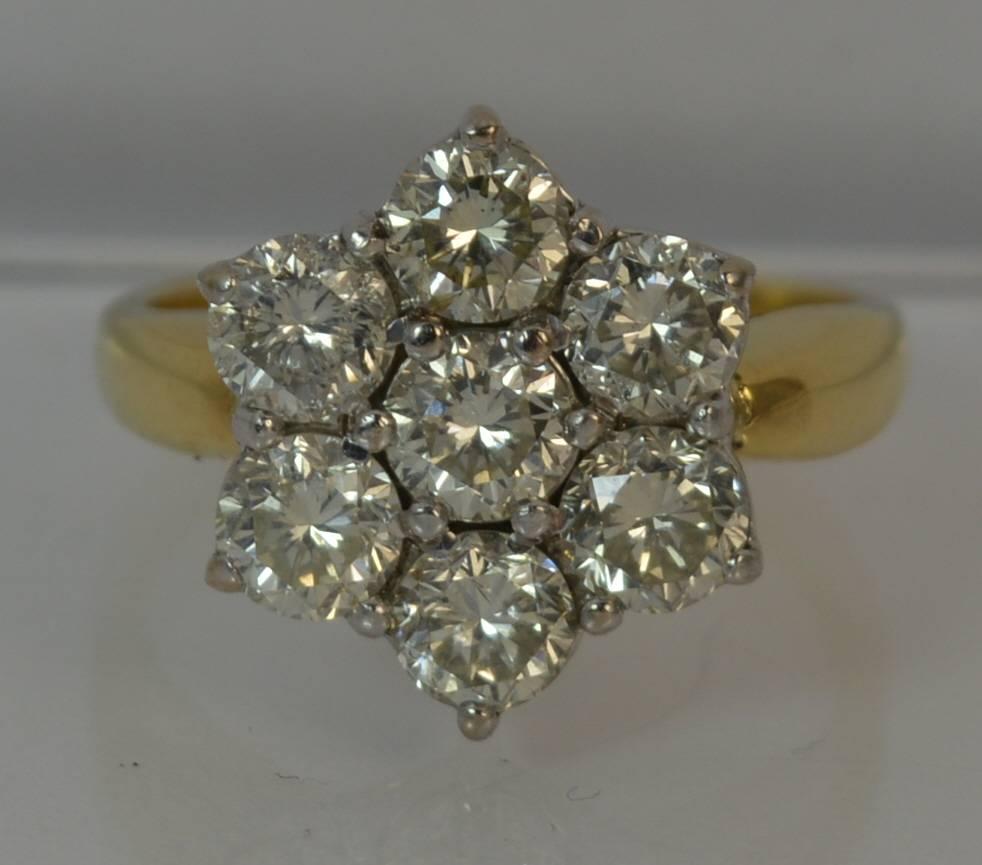Diamond 18 Carat Gold Daisy Cluster Ring 3