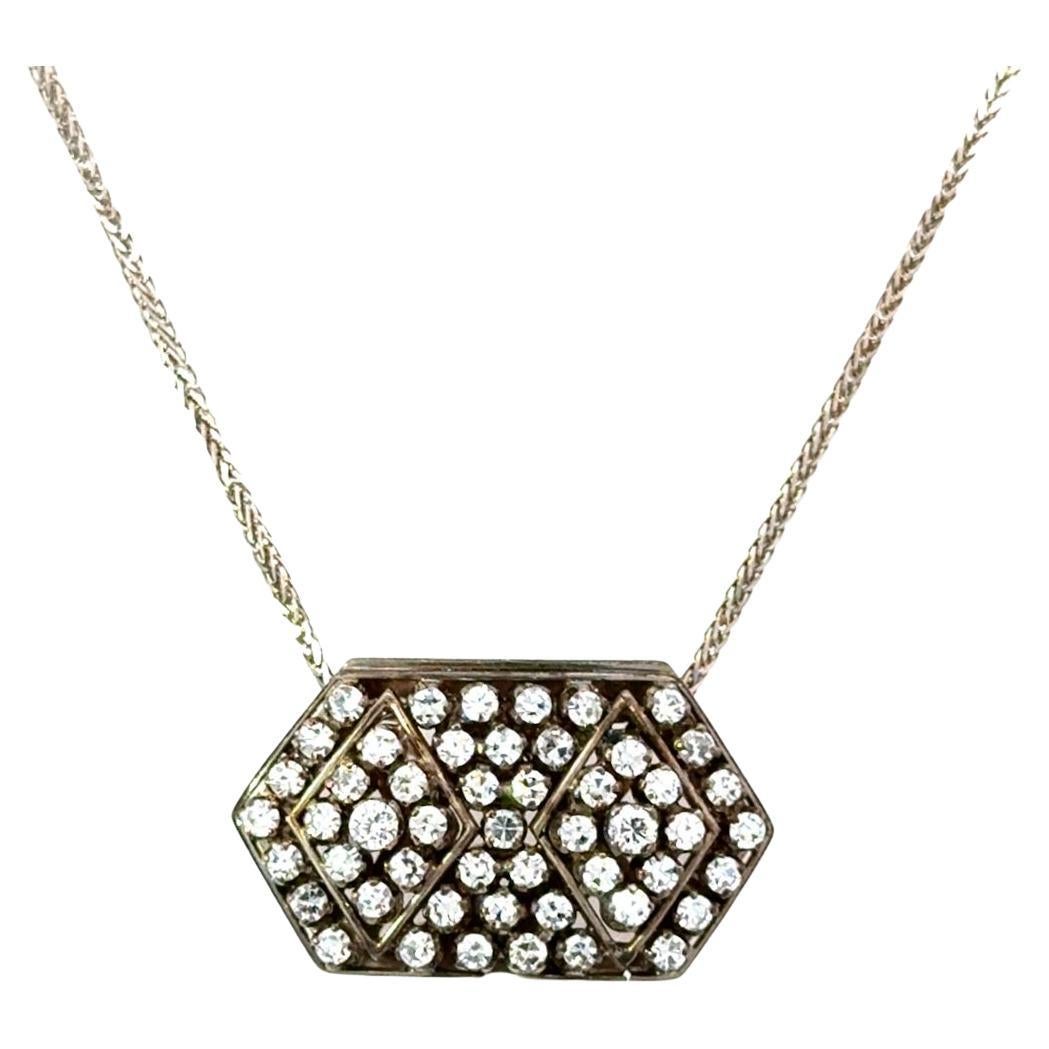 Collier Vintage en diamant de 1,80CT