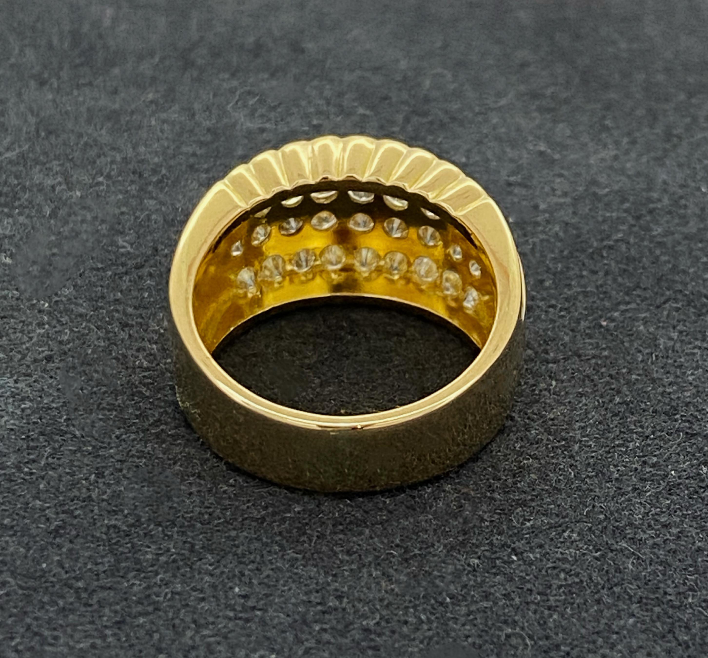 1.80ct Natural Diamond (G/VS) Cluster Retro Cocktail Ring in 18K Yellow Gold In Excellent Condition For Sale In MELBOURNE, AU