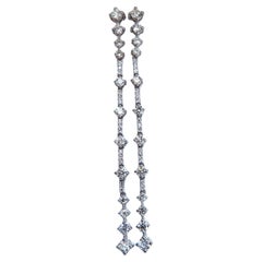 1.80ct Natural Diamonds Dangle Earrings 14kt**