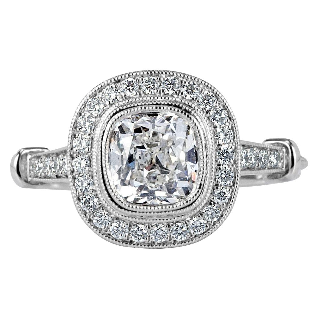 1.80ct Old Mine Cut Diamond Engagement Ring