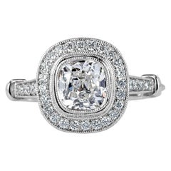 1.80ct Old Mine Cut Diamond Engagement Ring