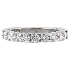 1.80ct Round Brilliant Cut Diamond Wedding Band in 18k White Gold