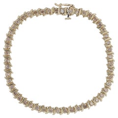 1.80ctw Champagne Diamond 10k Yellow Gold 7" Tennis Bracelet