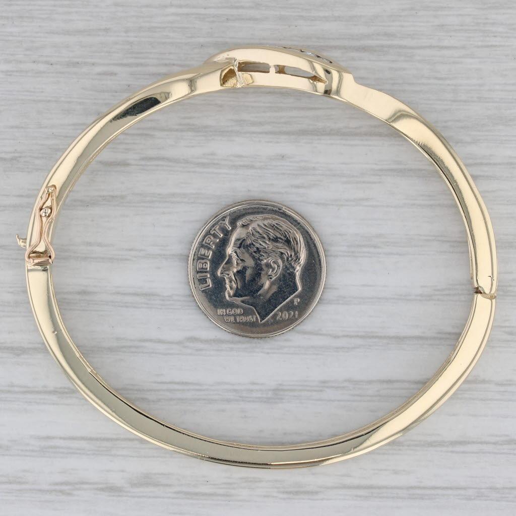 1.80ctw Channel Set Diamond Bangle Bracelet 14k Yellow Gold 6