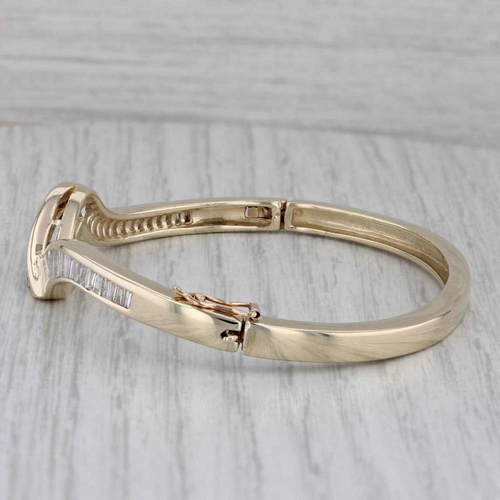 Women's 1.80ctw Channel Set Diamond Bangle Bracelet 14k Yellow Gold 6