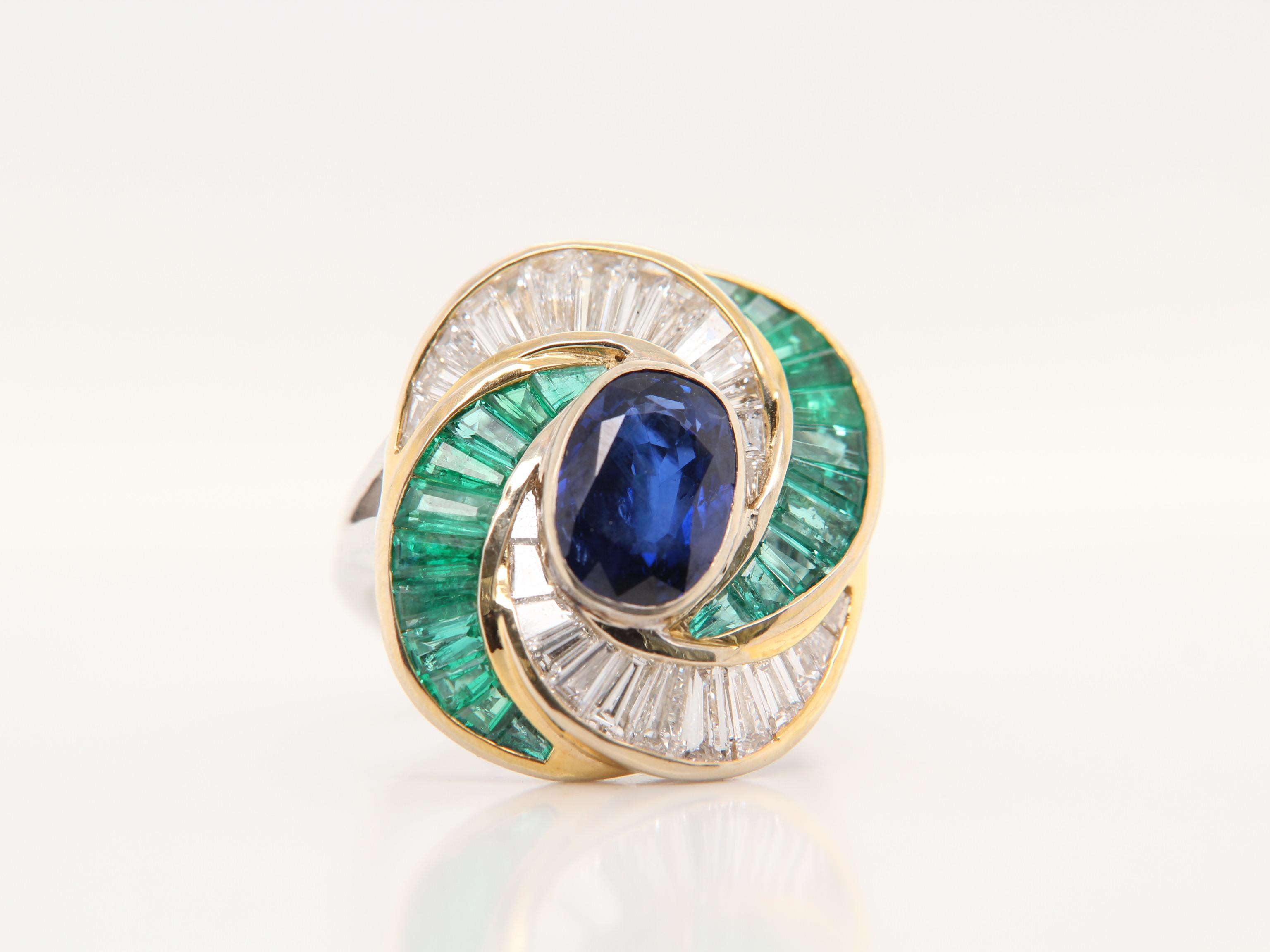 A brand new blue sapphire ring. The ring's center stone is 3.01 carat Burmese blue sapphire certified by Gubeline Gem Lab as natural, unheated, 'Blue' with the certificate number: 15060046

The stone was unearthed from Burma - one of the oldest blue