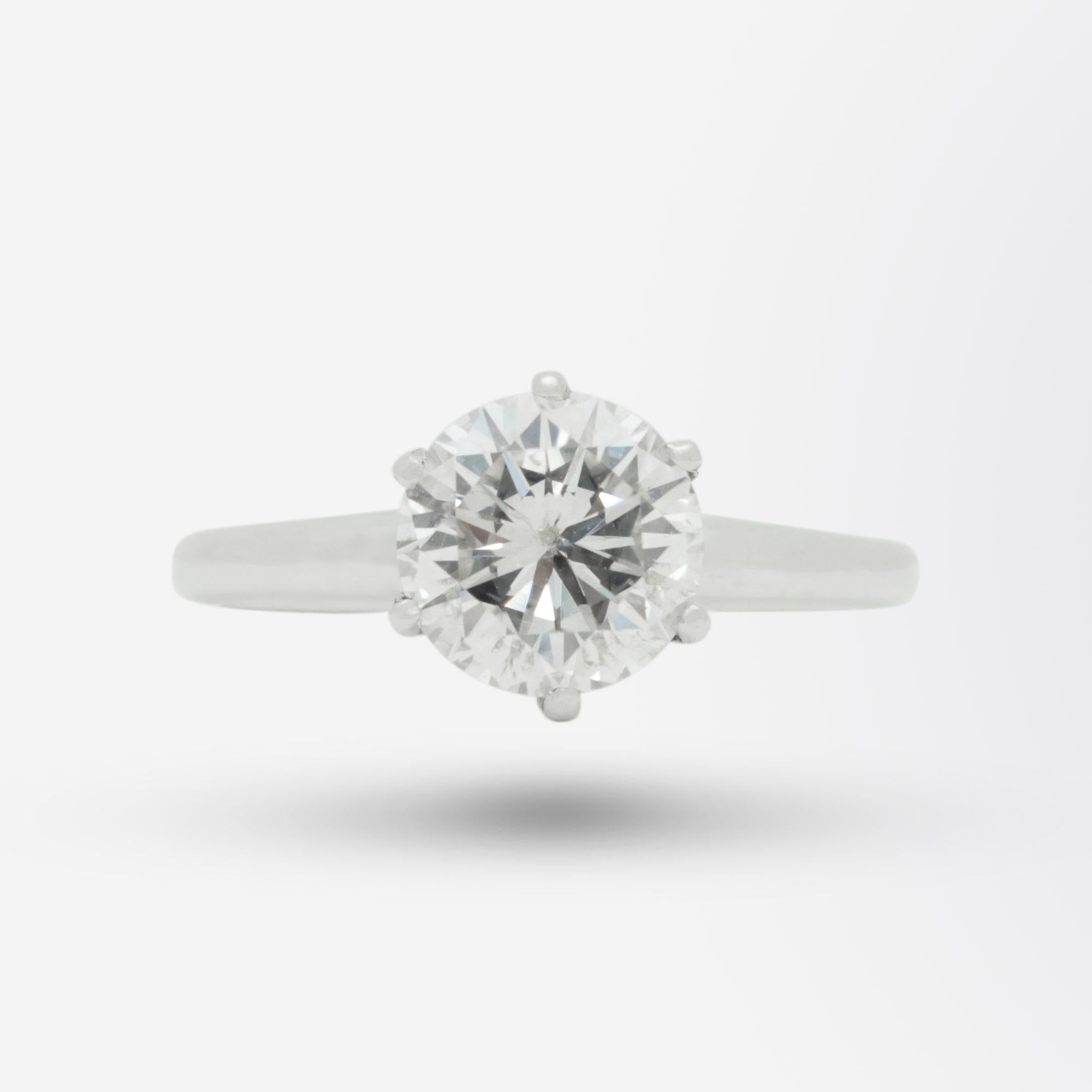 Moderne Bailey, Banks and Biddle Bague en platine et diamants de 1,81 carat en vente