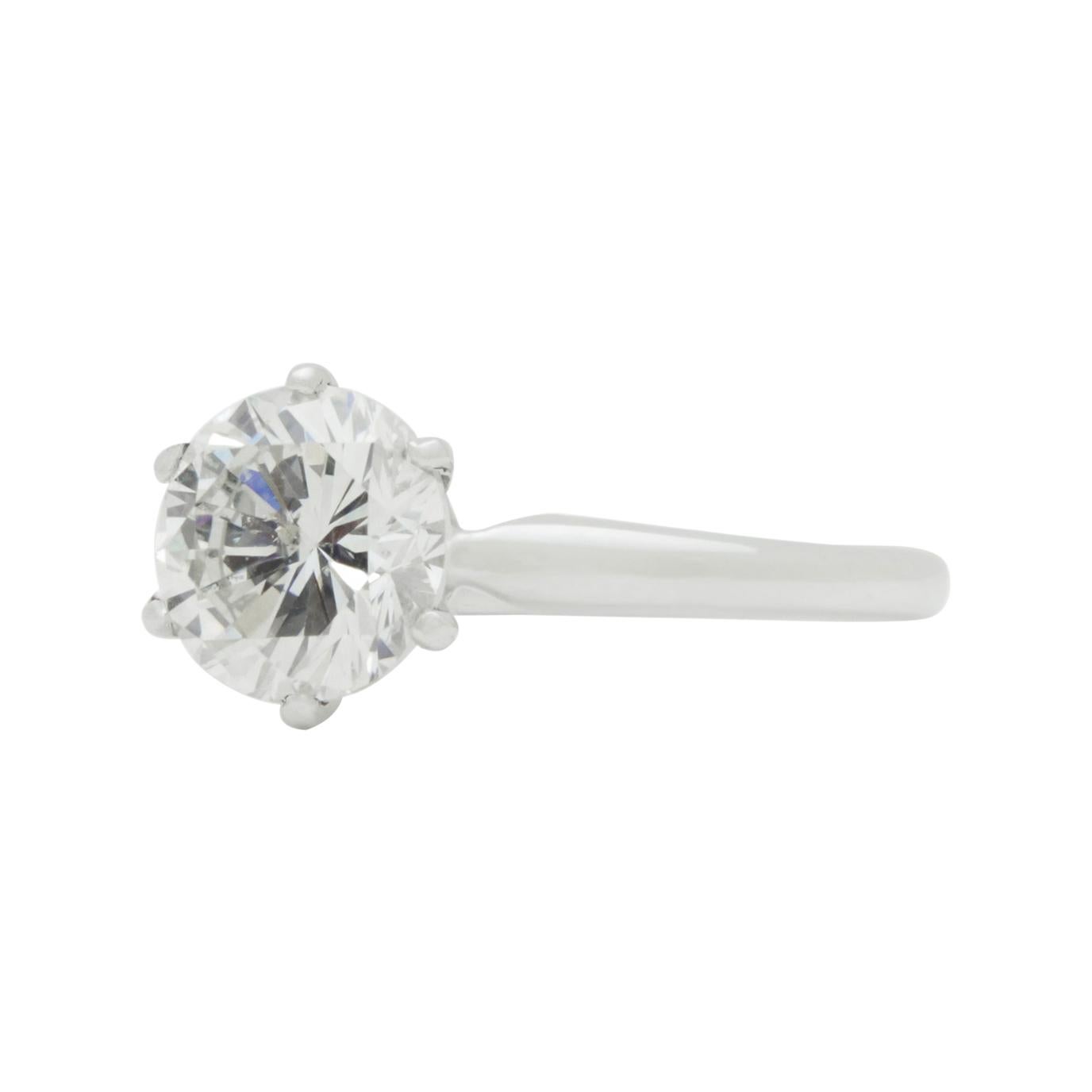 1.81 Carat Diamond and Platinum Ring by Bailey, Banks and Biddle For Sale