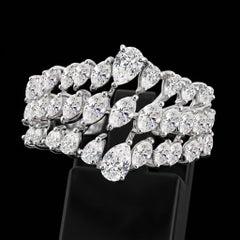 1,81-Karat-Ring mit natürlichem Diamanten im Marquise-Schliff, breiter Ring aus 18-karätigem Weißgold