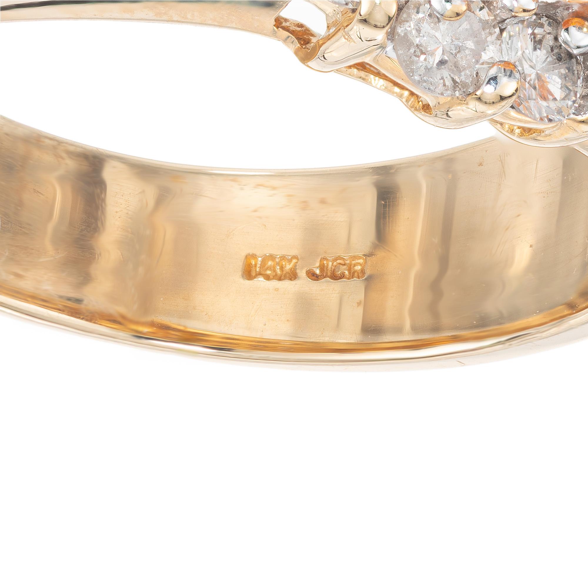 1.81 Carat Oval Orange Spessartite Garnet Diamond Halo Cocktail Ring For Sale 1