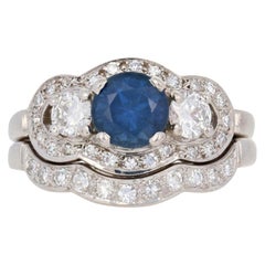 1.81 Carat Round Sapphire
Diamond Vintage Ring and Wedding Band 14 Karat Gold 1.81 Carat Round Sapphire
Diamond Vintage Ring and Wedding Band 14 Karat Gold