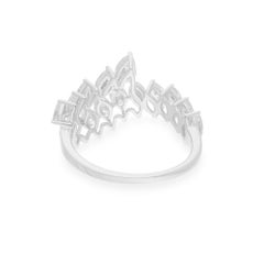 1.81 Carat SI/H Pear Marquise Diamond Ring 18 Karat White Gold Jewelry