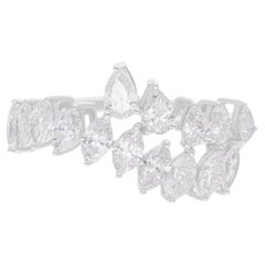 Anello di diamanti a forma di pera e marquise da 1,81 carati SI/H Gioielli in oro bianco 18 carati