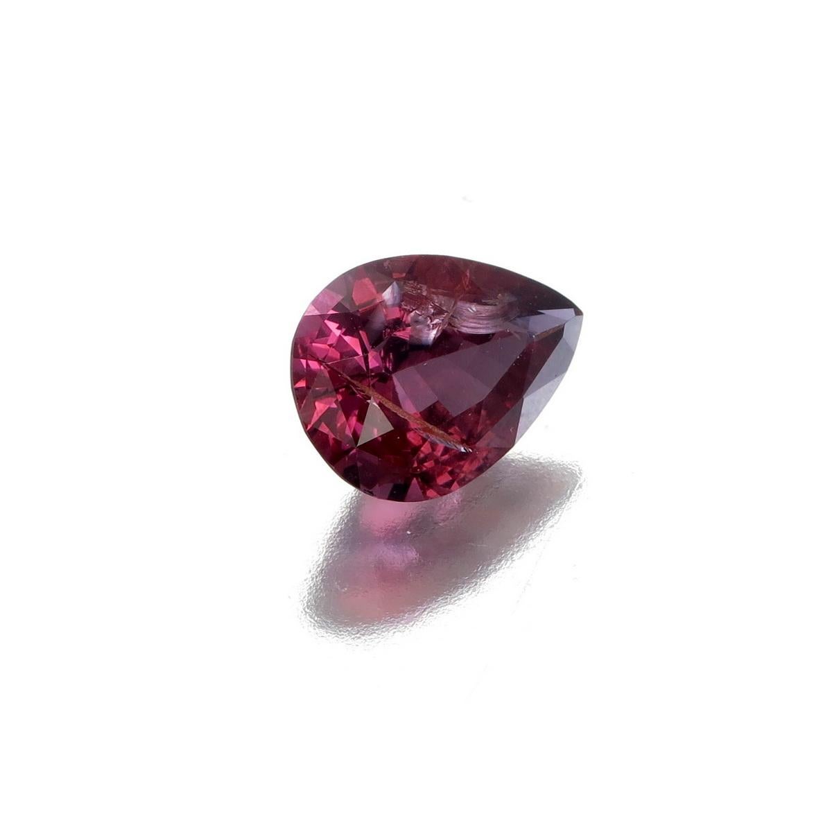 Pear Cut 1.81 Carat Vivid Red Natural Spinel from Burma For Sale