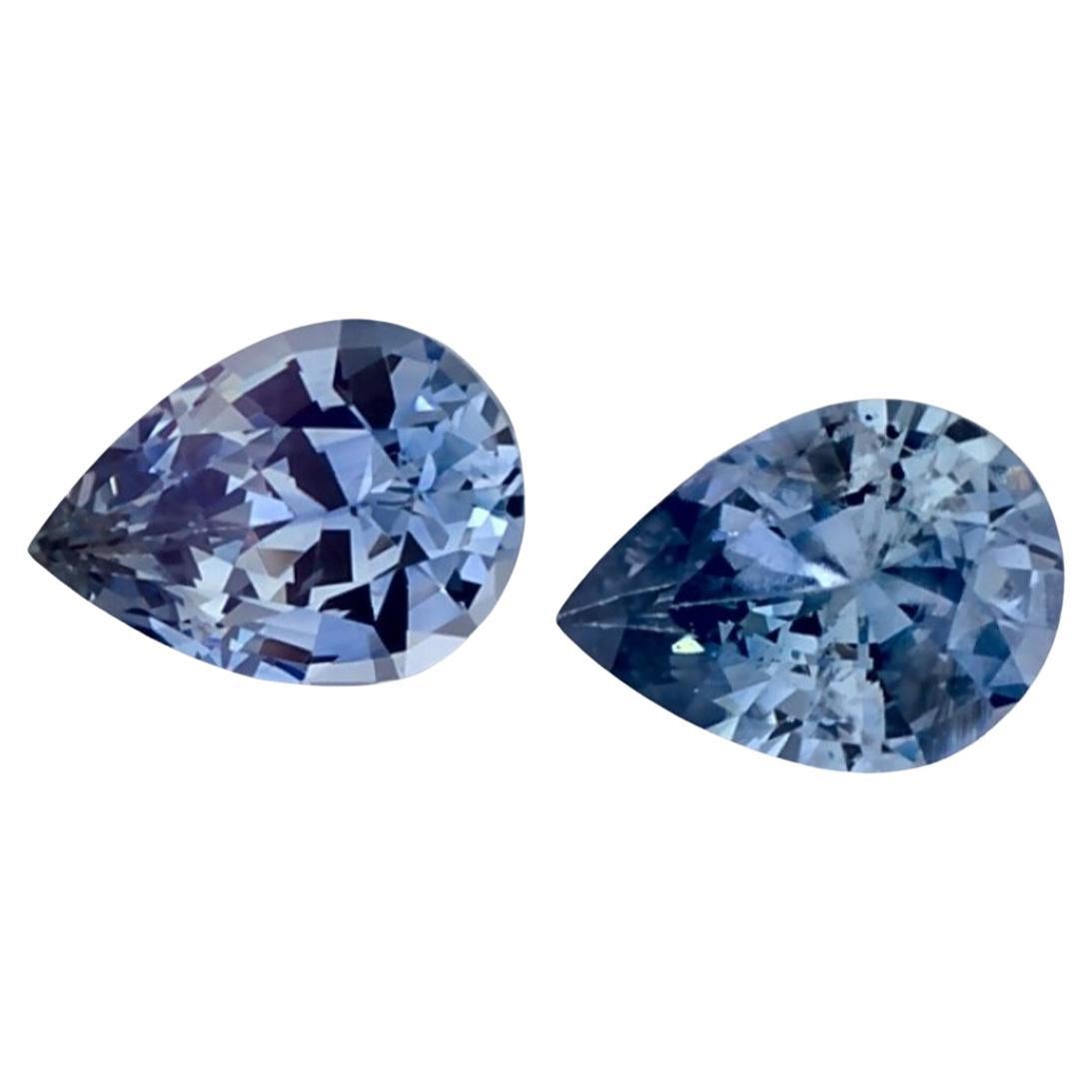 1.81 Ct Blue Sapphire Pear Loose Gemstone For Sale