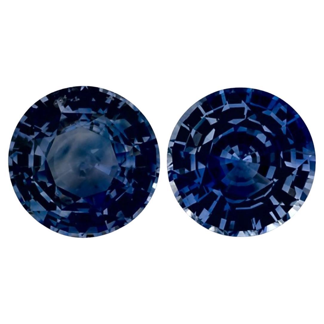 1.81 Ct Blue Sapphire Round Loose Gemstone