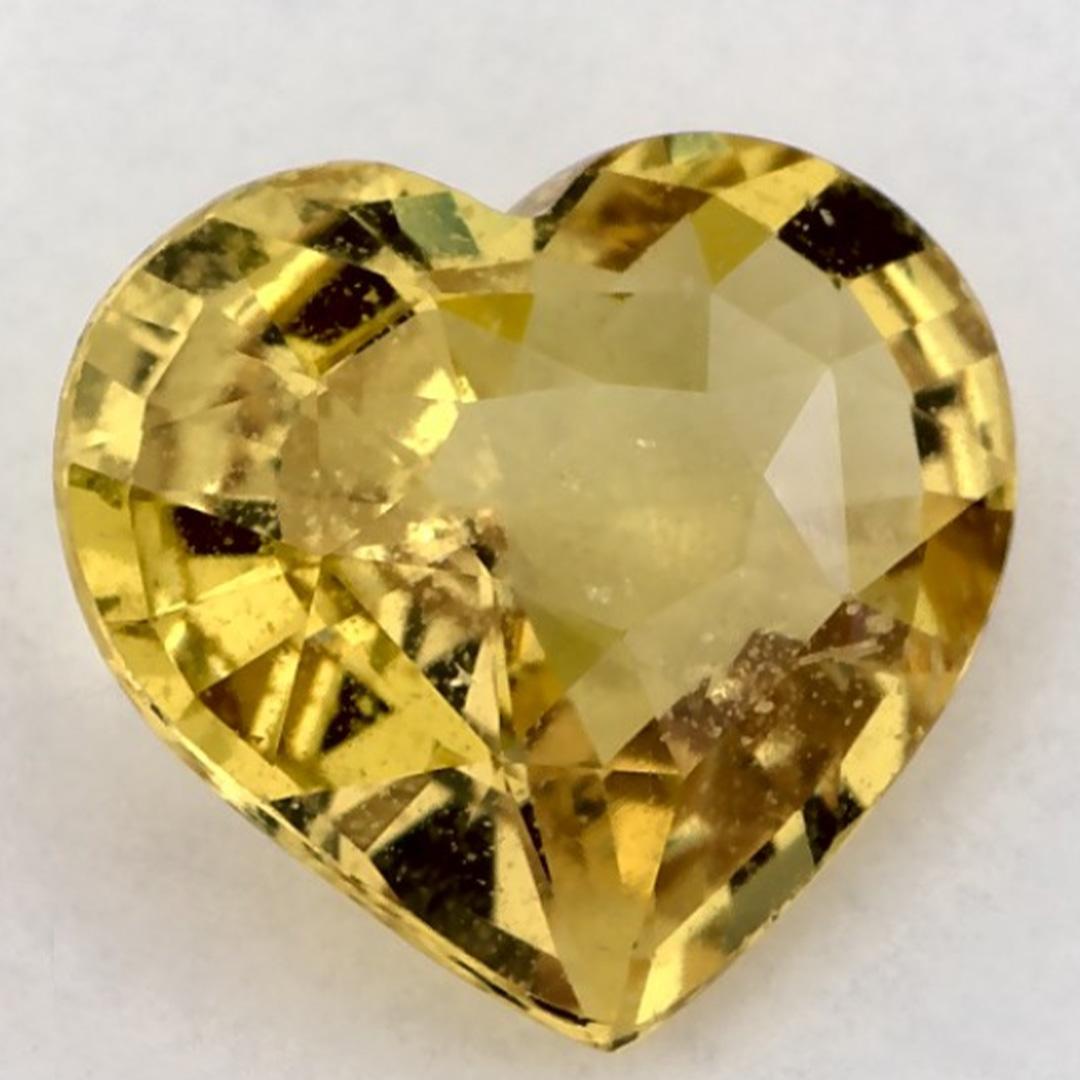 Taille cœur 1.81 Ct Yellow Sapphire Heart Loose Gemstone (pierre précieuse en vrac)
